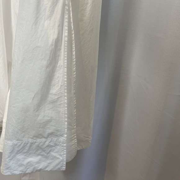 SOLD NWT Country Road White Cotton Maxi Dress Size 16 Elastic Detail Tie Slit - Picture 10 of 16